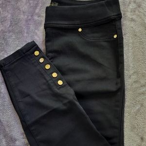 Thalia Sodi Women's Black Jeggings Large | Worn only once | Gold Toned buttons
